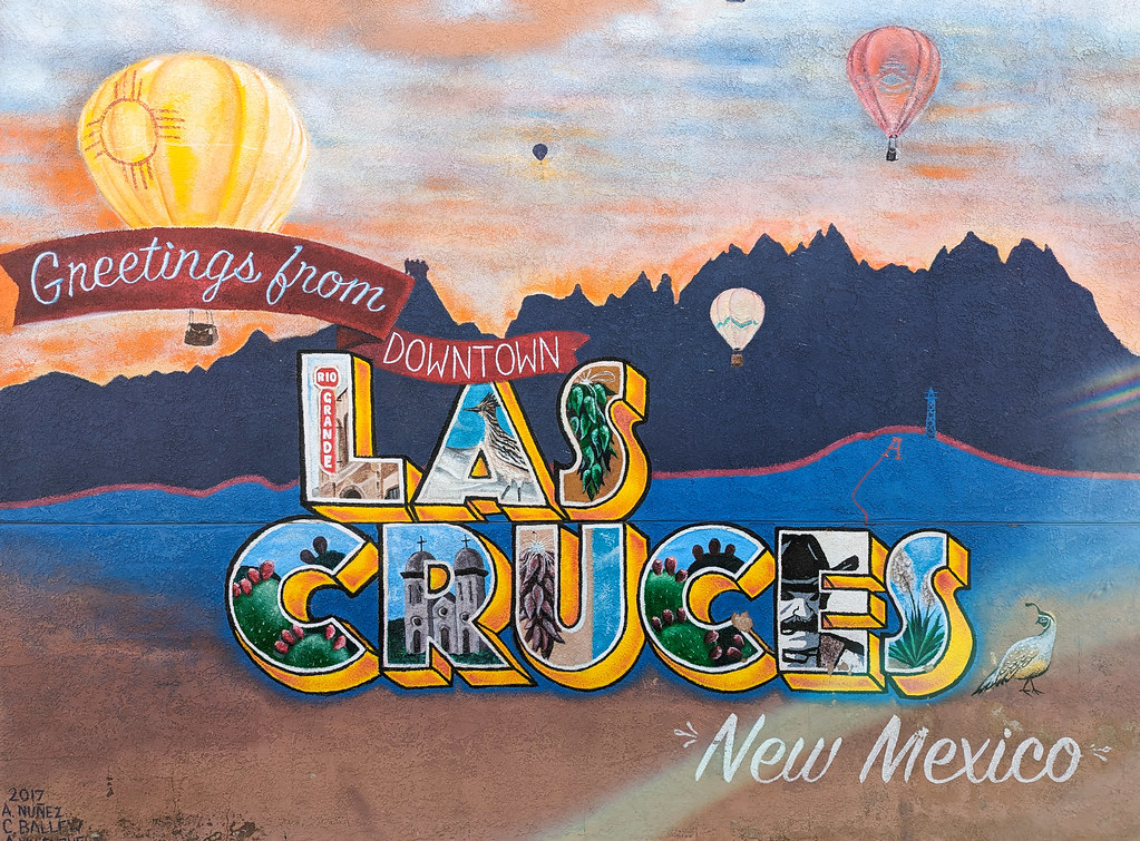 Greeting artwork in downtown Las Cruces