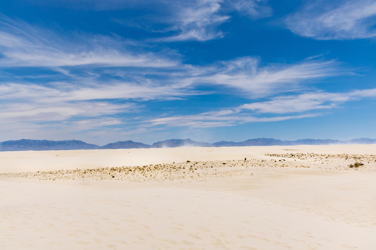 A picture of the White Sands gypsum dunefields